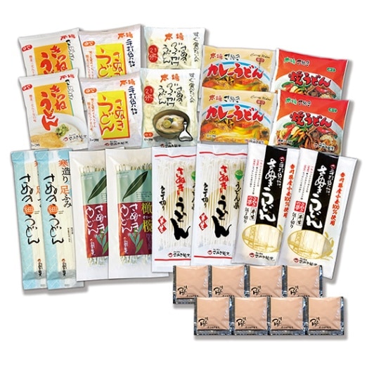 【フェア】うどん天国 半生うどん、乾燥麺、ゆで麺詰合せ30人前