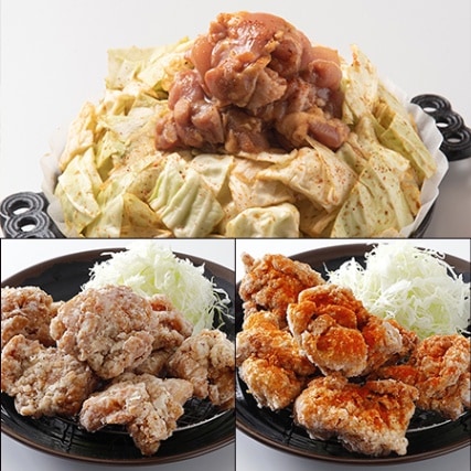 香月宴の鶏ちゃん・からあげ・旨辛からあげセット