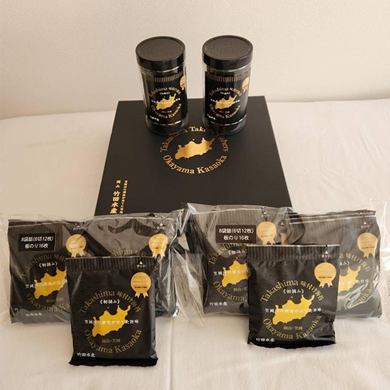 岡山県産 味付海苔  小袋＆筒セット