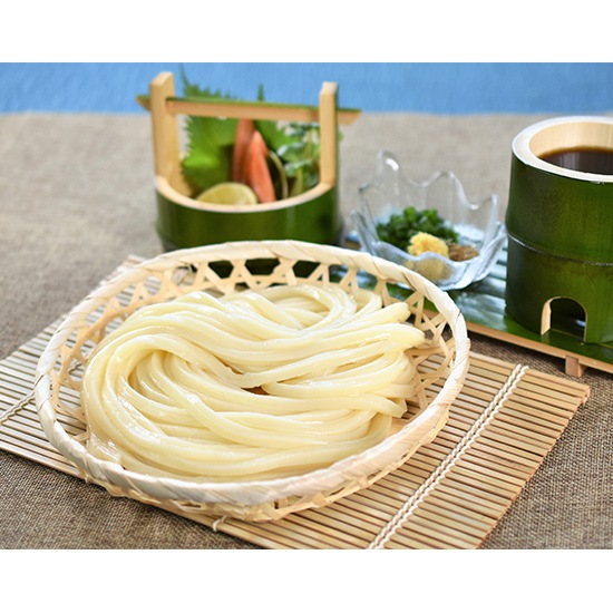 香川県産小麦100％半なま麺（濃縮つゆ付）と、ゆで麺の詰合せ13人前