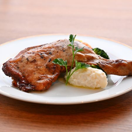 宮崎牛ビーフシチューと照焼チキンレッグのセット