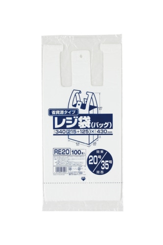 タニックスショップ】ジャパックス RE20｜レジ袋（乳白） 省資源タイプ