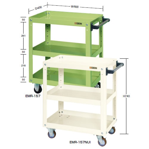 タニックスショップ】サカエ EMR-157｜スーパーワゴン EMR-157 グリーン