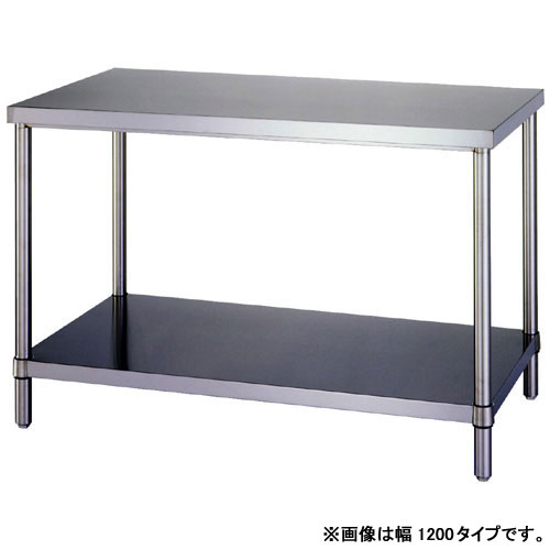 美品/ステンレス作業台 WB-6045 ステンレス作業台(ベタ棚仕様)(SUS430) シンコー 間口