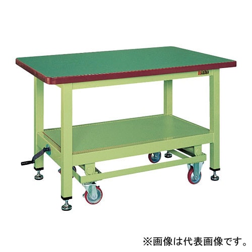【エコツール豊田インター店】 サカエ 超重量作業台KWCタイプ・ハンドル昇降移動式 （KWCG12）【愛知県/豊田インター店/工具】 エコツール豊田インター店】 サカエ 超重量作業台KWCタイプ・ハンドル
