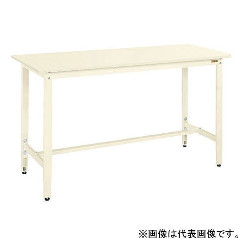 サカエ 軽量高さ調整作業台TKK9タイプ TKK9-187F 軽量高さ調整作業台(TKK9&frasl;耐荷重200kg&frasl;サカエリューム天板&frasl;H900～1100) 間口1800mm奥行750mm