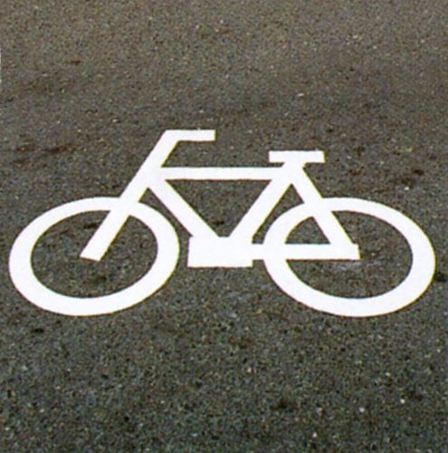 タニックスショップ】菊水テープ ｜路面標識 自転車マーク 1000×700mm