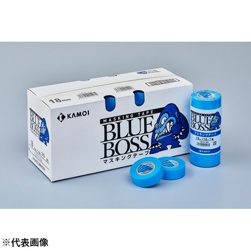カモ井マスキングテープブルーボス18㎜6箱 タニックスショップ】カモ井加工紙 BLUEBOSS｜マスキングテープ