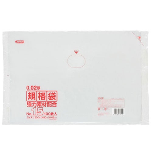 タニックスショップ】ジャパックス KN15｜LD規格ポリ袋No.15 透明 KN