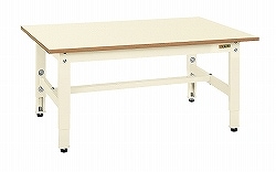 サカエ 低床用軽量高さ調整作業台TKK4タイプ TKK4-096PI ポリエステル天板 幅900×奥行600×高さ450〜600mm