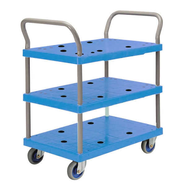 金沢車輌 小型樹脂台車 ３段式両ハンドル付 NP-119 NP-119 | 樹脂小型台車 3段式 | 金沢車輛 | MISUMI(ミスミ)