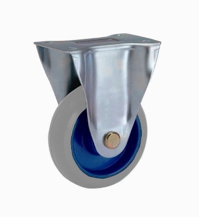 金沢車輌 130φ固定キャスター（ノーカーボングレーゴム仕様） CAS-130