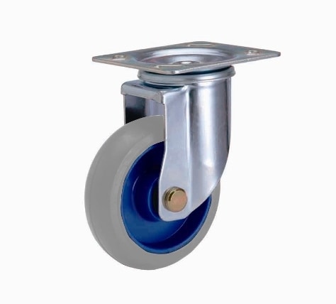 金沢車輌 130φ自在キャスター（ノーカーボングレーゴム仕様） CAS-130