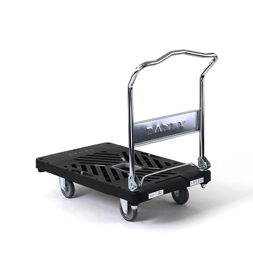 【未組み立て新品】TEPROBO 折りたたみ式台車 46×72cm 花岡車輌 プラスチック台車 ダンディXシリーズ 折りたたみ式