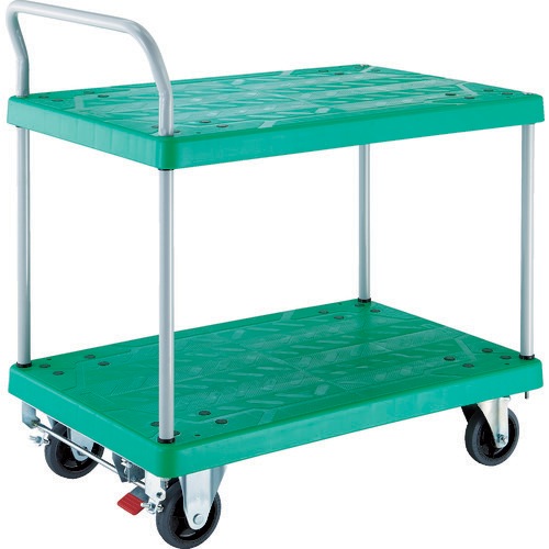 トラスコ中山(TRUSCO) 樹脂台車 グランカート 2段片袖 900×605