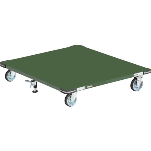 田中　野夫　セミコンプ トラスコ中山(TRUSCO) 鋼鉄製平台車 1100×1100 Φ150ブレーキ付きプレス