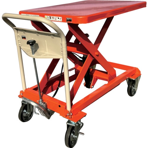 トラスコ中山(TRUSCO) ハンドリフター 500kg 600X900 オレンジ 導電