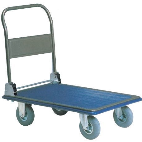 アイケーキャリー 150kg 折りたたみ台車 空気入りタイヤ ハンドブレーキ付 301AR-HB 業務用 運搬車 屋内 手押し プロ仕様 NS150AR 折り畳み式ハンドル付き台車&frasl;空気入りタイヤ付き エヌケー