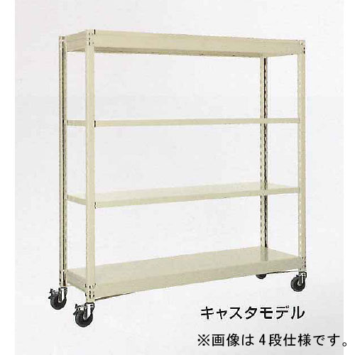 扶桑金属工業 キャスター付中量スチール棚 GSN-K1812C5DC 高さ1800