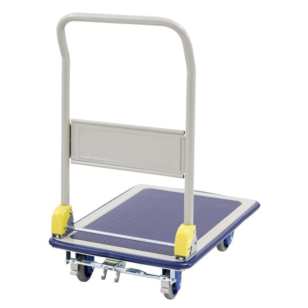 金沢車輌 静音スチール台車（ハンドル折畳式）フットブレーキ付 NHT