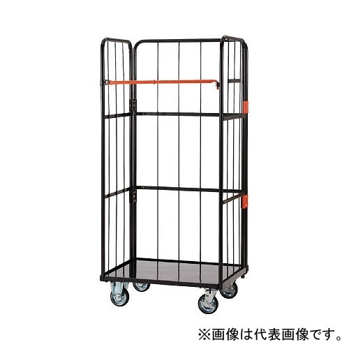 (大型)TRUSCO 454-0328 THT-4C-IV カゴ車 ハイテナー 950X800X1700 旋回仕様 IV色 4540328 トラスコ TRUSCO オレンジブック 業務用 鋼製カゴ車 ハイテナー 床板