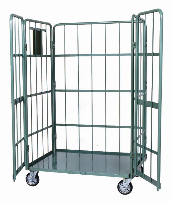 金沢車輌 観音扉付折りたたみカゴ台車 SH-29T-E W1100×D1000×H1700mm