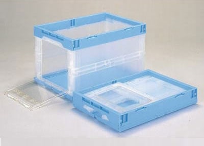 折りたたみコンテナ FCL51-BL/C 折りたたみコンテナ 軽量タイプ モノタロウ 容量51L 青