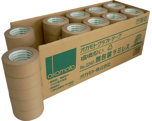 こんぽう館】オカモト クラフトテープ 無包装ラミレスNo.2240 48mm×50m