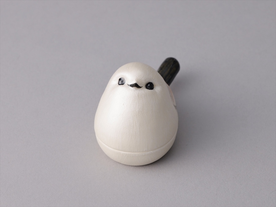 新品)今岡三四郎 シマエナガ香合 シマエナガ香合-淡交社 茶道具