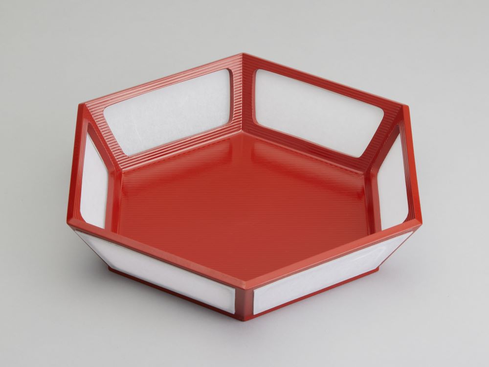 朱塗 六角盆 酒器盆 古美術 古道具 アンティーク 【公式通販】