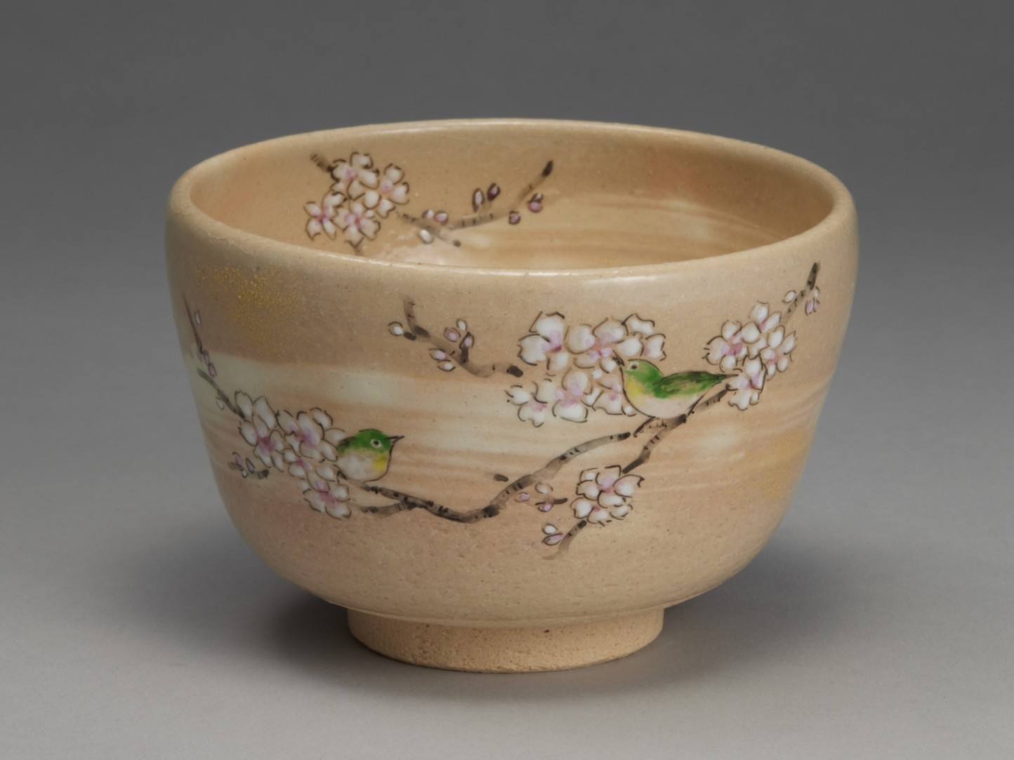抹茶茶碗 都の春 ぼろぼろ
