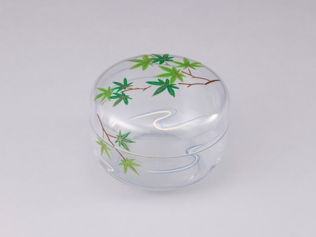 【茶道具】大棗　青楓蒔絵　白漆　吉田華正 茶道具】大棗 青楓蒔絵 白漆 吉田華正（茶道具大棗 青楓蒔絵 白