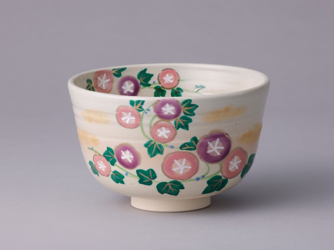抹茶碗 花 金 絵変わり 朝顔 梅 菖蒲 桜 ばかばかしい 