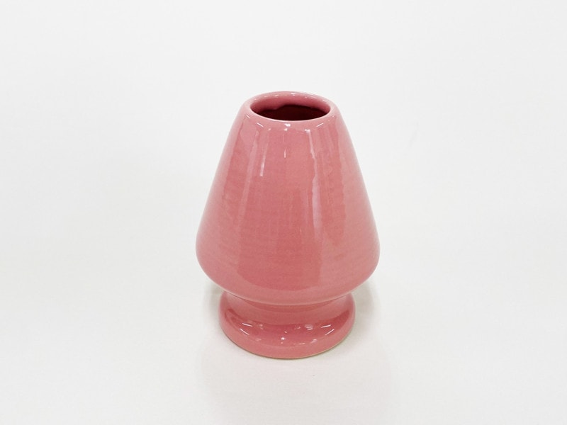 赤い陶器の花瓶 中型 壷／花瓶