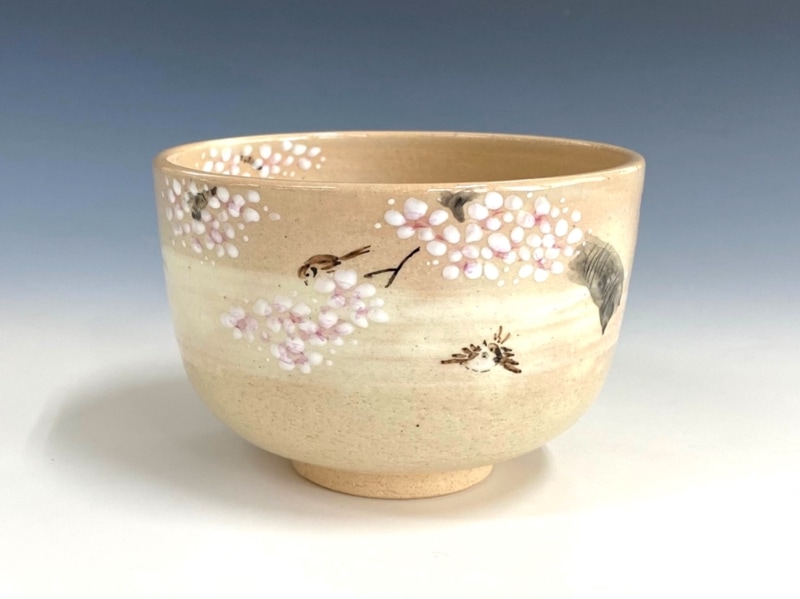 あかおかずき 茶道具 色絵鳥花文 茶碗 在銘12客まとめて C 7605C 桜にすずめ絵茶碗 | すべての商品 | 淡交社 茶道具と茶席の