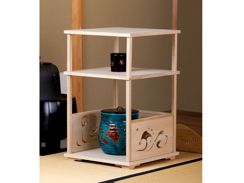 荒磯棚淡々斎好【極上品】桐地　組立式お茶道具/共箱 荒磯棚淡々斎好【極上品】桐地 組立式お茶道具/共箱 淡々斎好