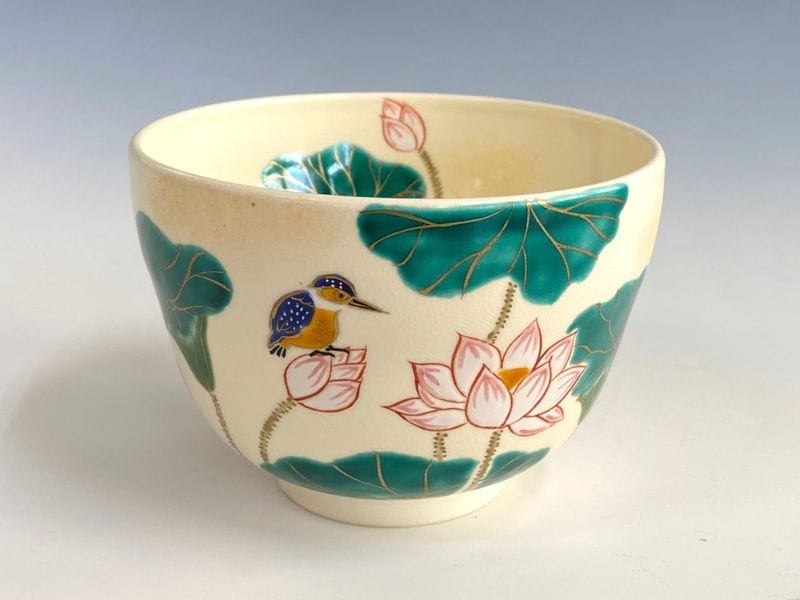 色絵 蓮と翡翠茶碗 | すべての商品 | 淡交社 茶道具と茶席の