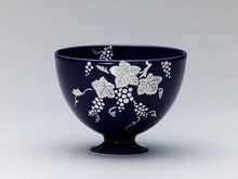 【轡形　茶碗】茶道具 茶器/茶道具 抹茶茶碗】 色絵茶碗 睡蓮 文月和香作 – 今屋静香園