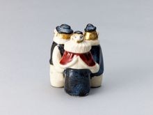 茶道具 唐物 三唐子 蓋置 時代物(K-A824) 茶器/茶道具 蓋置】 唐銅（唐金） 蝶 一ノ瀬宗辰作 （三蝶・三ツ