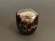teㆍruㆍri 　目代春帆作　乾漆干網　棗　共箱　M　R6006 乾漆蒔絵螺鈿箱「春の調べ」(豊平 江都)｜ギャラリージャパン