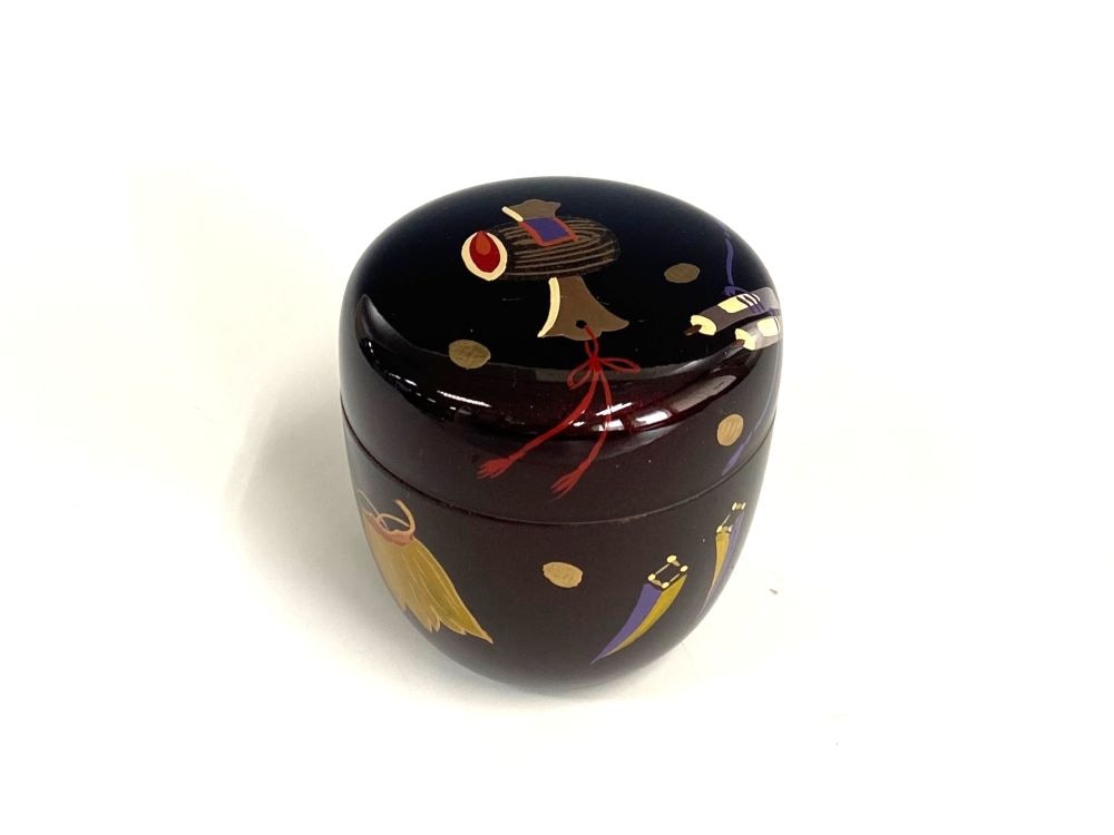 茶道具　期間限定特価　ハロウィン蒔絵中棗　梨子地　新品未使用品 茶道具 期間限定特価 ハロウィン蒔絵中棗 梨子地 新品未使用品