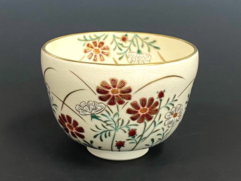 色絵 秋桜（コスモス）茶碗 | すべての商品 | 淡交社 茶道具と茶席の