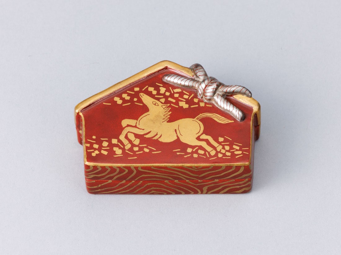 e1091 赤楽 木魚香合 在銘 共箱 香合 茶道具 赤地絵馬香合 | 茶道具 | 淡交社 茶道具と茶席のきもの