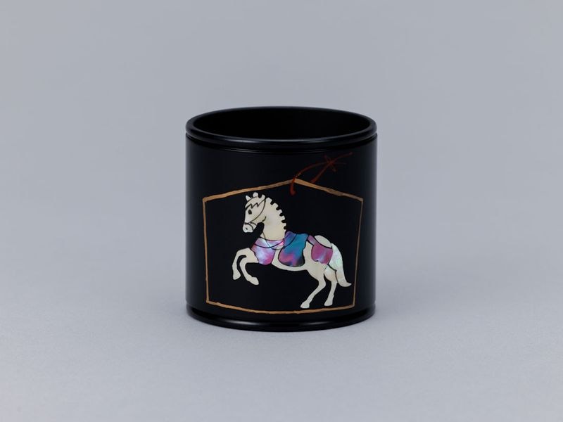 茶道具　栗野芳葉作　色絵　源氏物語絵巻図　羽子板小皿　五客　共箱　V　7784 茶道具栗野芳葉作色絵源氏物語絵巻図羽子板小皿五客共箱V7784