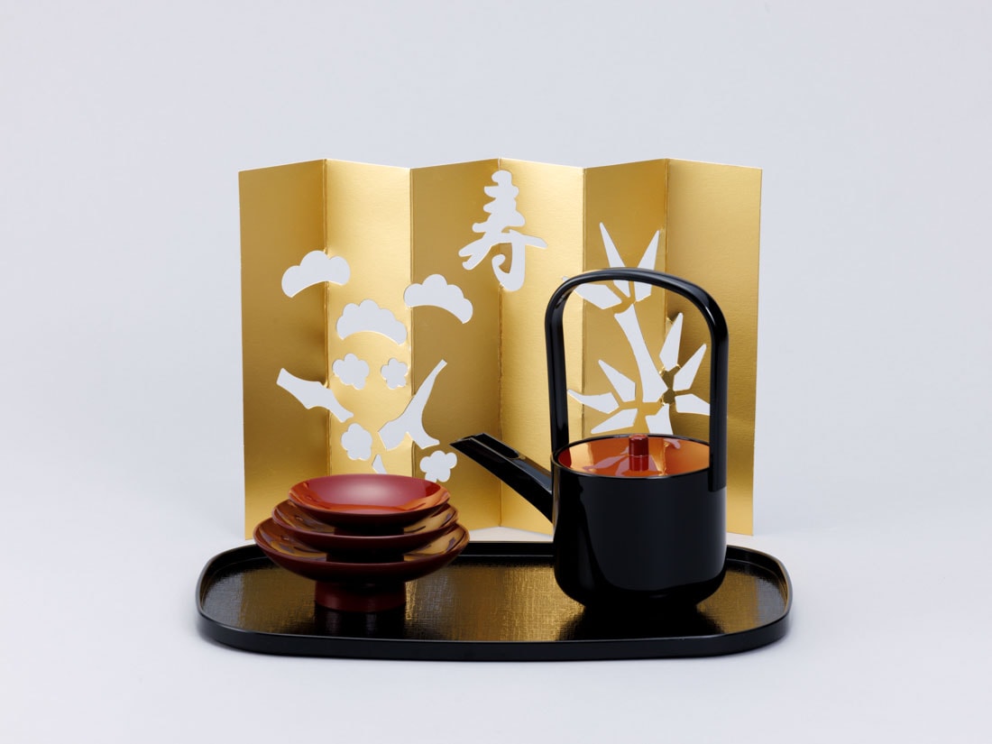 屠蘇器セット 屠蘇器 とそき 山中塗り お手軽 コンパクト屠蘇器セット