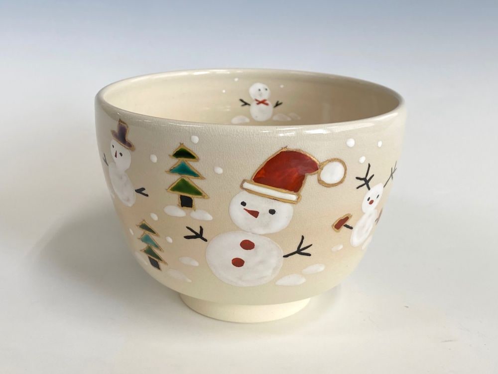スノーマン絵茶碗 | 茶道具 | 淡交社 茶道具と茶席のきもの