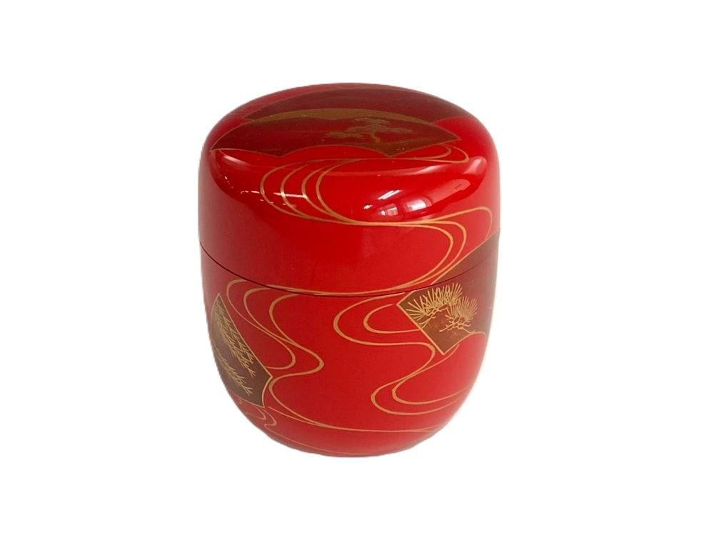 856 中棗　輪島塗　朱扇面　未使用 856 中棗輪島塗朱扇面未使用