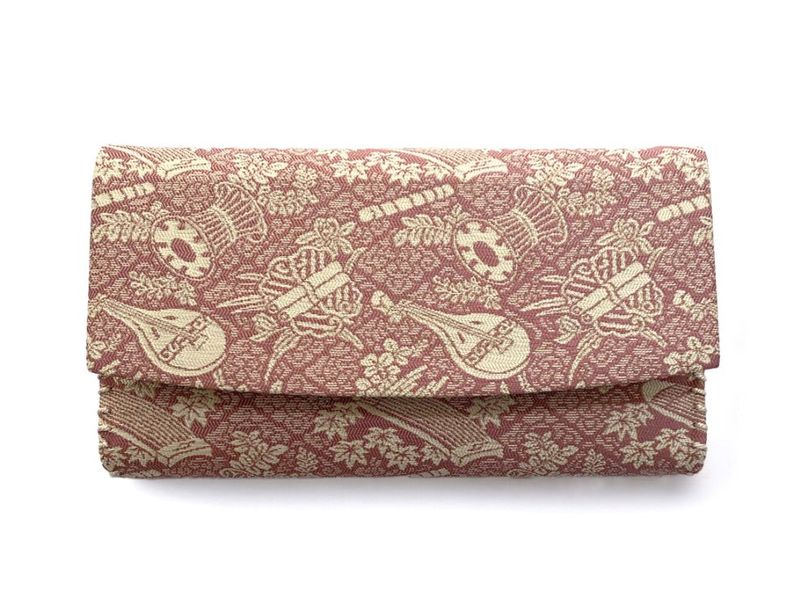 袱紗挟み　優雅錦　蔓　小花　【新品未使用箱付き】 袱紗 数珠入れ セット ギフト 慶弔両用 高級ちりめん 鶴 刺繍 日本製