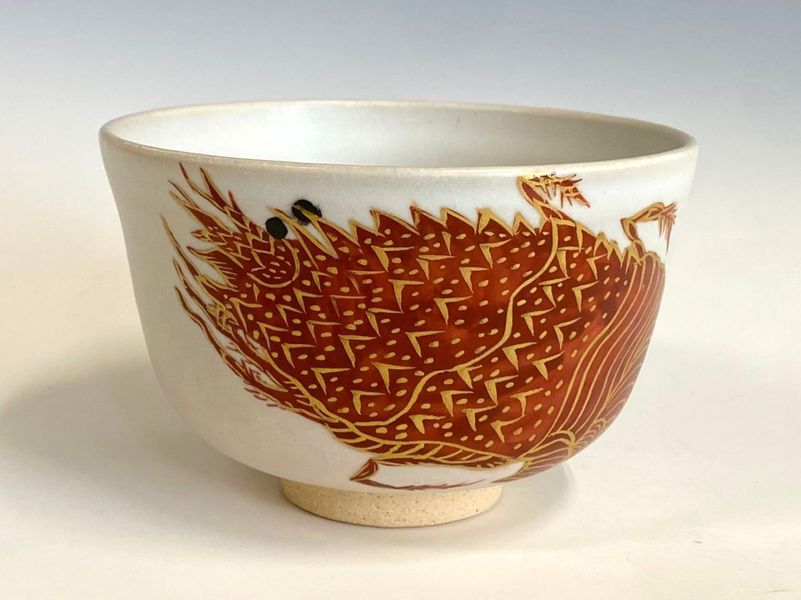 【冬のウキウキセール】〇二赤樂茶碗 海老絵茶碗 | 特選作家（50音順）,八木海峰 | 淡交社 茶道具と茶席の