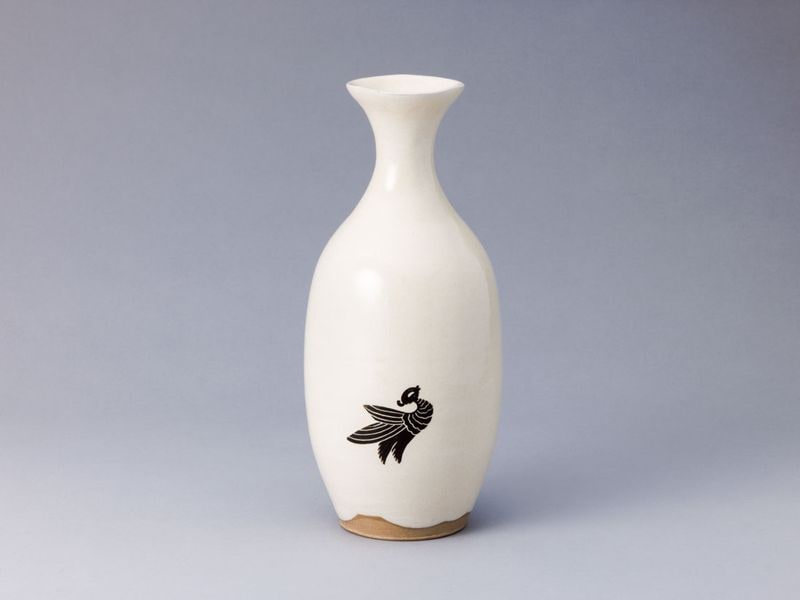 古曽部焼 絵高麗鳥ノ画花入 | カタログ・パンフレット 掲載品,春